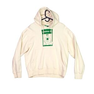 Adidas Mike Monster Inc Hoodie Size L Cream Hooded Sweatshirt Fleece Unisex